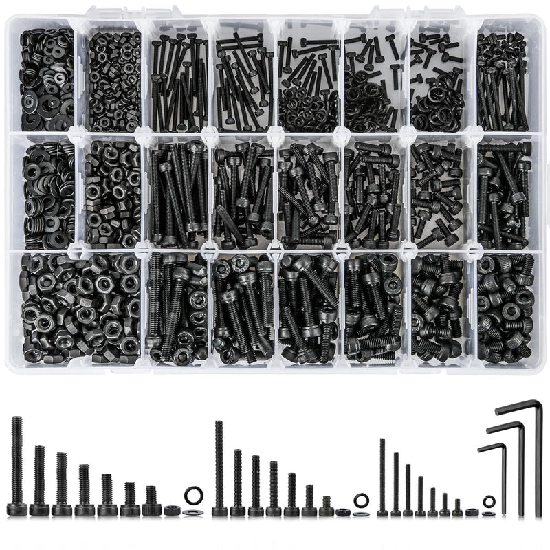 [Australia - AusPower] - M2 M3 M4 M5 Hex Socket Screws Set and M2 M3 M4 M5 Hex Flat Bolt Kit 