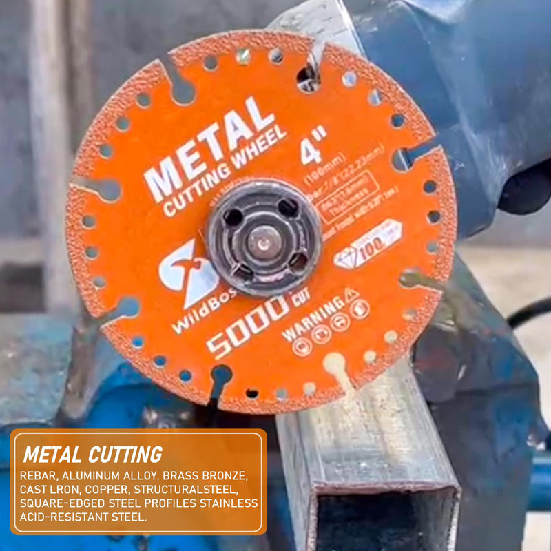 [Australia - AusPower] - Diamond Cutting Wheel 4-1/2 Inch with 7/8" Arbor Hole, Metal Cut Off Disc with 5000+ Cuts on Rebar, Steel, Iron and INOX 4-1/2inch 1.0 
