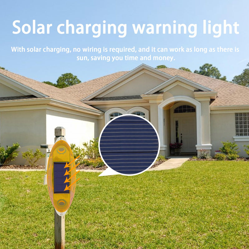 [Australia - AusPower] - Solar Strobe Warning Light,Small Solar Safety Warning Light 360 Degree & Outdoor Waterproof,Traffic Pavement Bright LED Lights for Construction Site,Traffic,Dock,Marine,Stop Sign (Yelloe 1 Pack) Yellow 1 Pack 