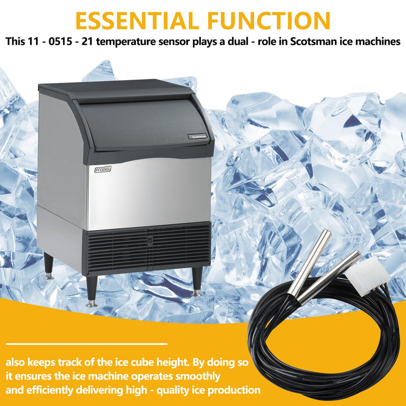 [Australia - AusPower] - 11-0515-21 Replacement Temperature Sensor Compatible with Scotsman Ice Makers, Fits Models C0322, C0322MA-1, C0322MW-1, C0322SA-1, C0322SW-1, C0330, C0330-A and More, for Scotsman Ice Machine Parts 