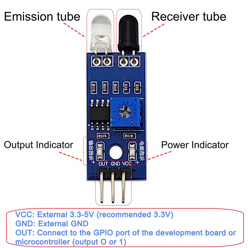 [Australia - AusPower] - 10PCS IR Infrared Obstacle Avoidance Sensor Module Compatible with Arduino 