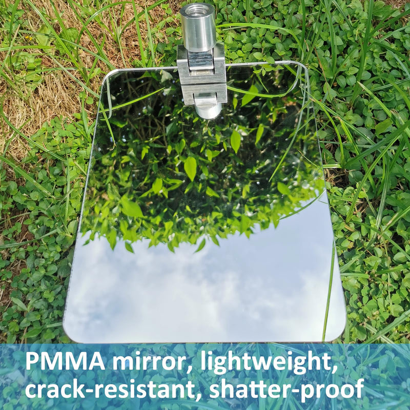 [Australia - AusPower] - Under Vehicle Inspection Security Mirror – Large Under Car Search Mirror Couple to 3/4-in Extendable Threaded Poles for Check on Checkpoints, Airports, Hotels, Clubs, Police Sheriff and Milita Base 