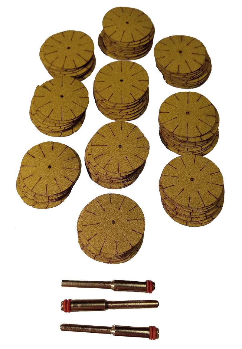 [Australia - AusPower] - Mini 1” Detail Sanding mop bits, for a Rotary Tool. Wood and Metal Sanding Accessories. (1"" Circle (More aggresive), 103, 120 grit) 1" Circle 120 grit (100 pack) 