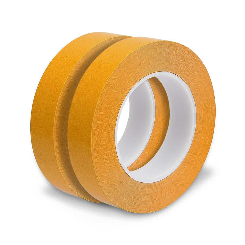 Double Sided Woodworking Tape 1 Inch x 82 Feet (2-Pack), Residue-Free, Removable Strong Double Sided Tape for Woodworking, Double Sided AdhesiveTape for Wood Templates, Edge Banding, Anchoring
