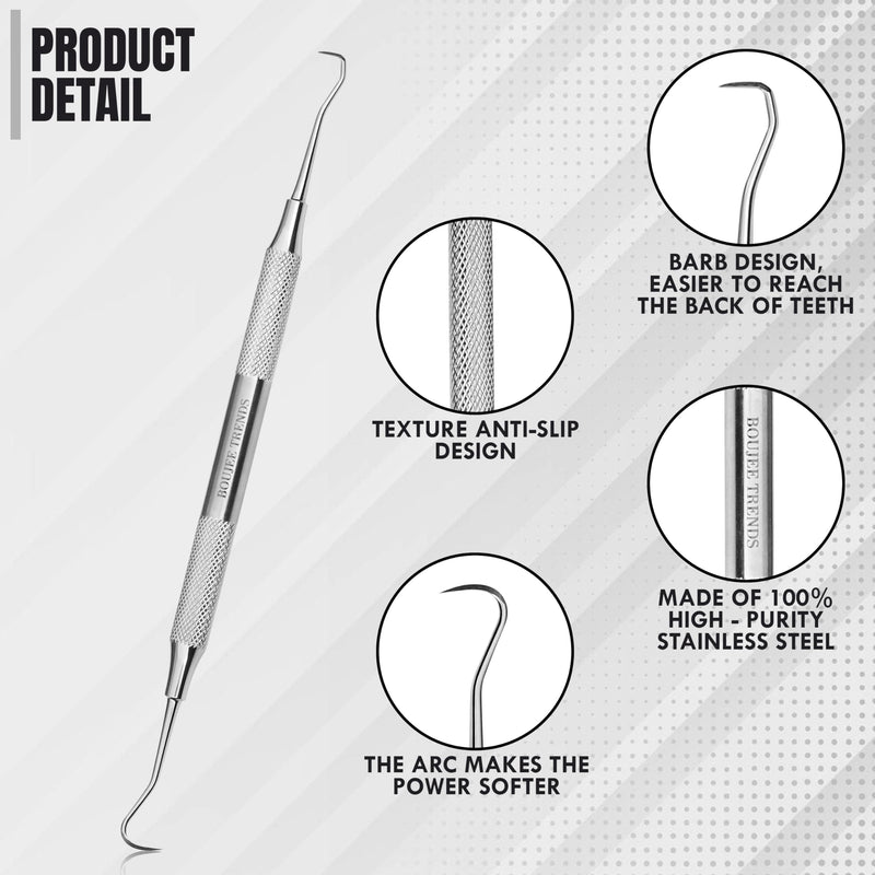 [Australia - AusPower] - Professional Dental Tools |Tartar Scraper For Dentist, Personal Use and Pets | Plaque Remover For Teeth, Premium Oral Care Double ended Hollow Scaler | U5/33 Japanese Stainless Steel 