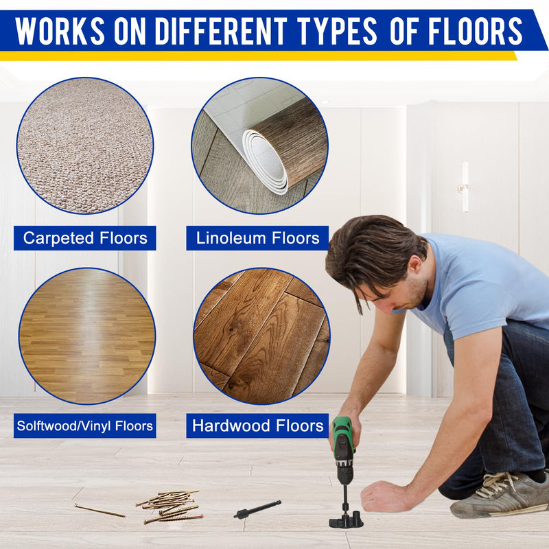 [Australia - AusPower] - Squeaky Floor Repair Kit, 125 Pack Squeaking Floor Fix Screws, Eliminate Squeaking Noise Under Carpeted Floors, Hardwood, Vinyl and Linoleum Floors B- 125 Pack Screws Only 