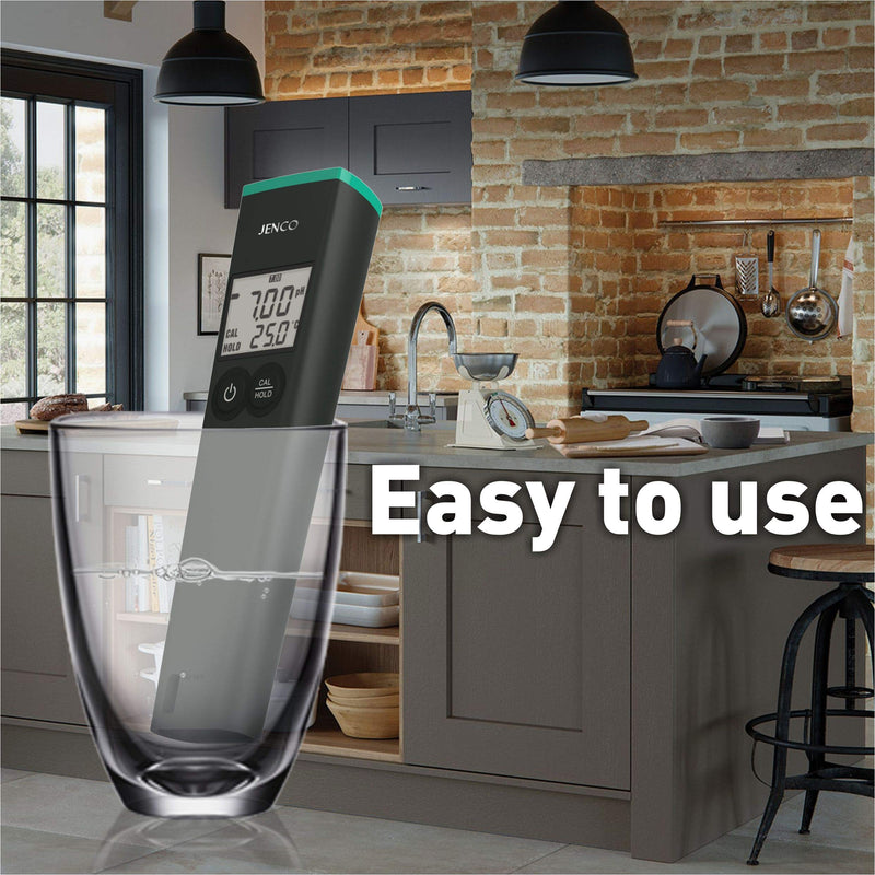 JENCO Digital Non-Bluetooth pH610N pH Meter - Pocket Size, Ideal for Hydroponics & Aquarium - Professional Lab Quality