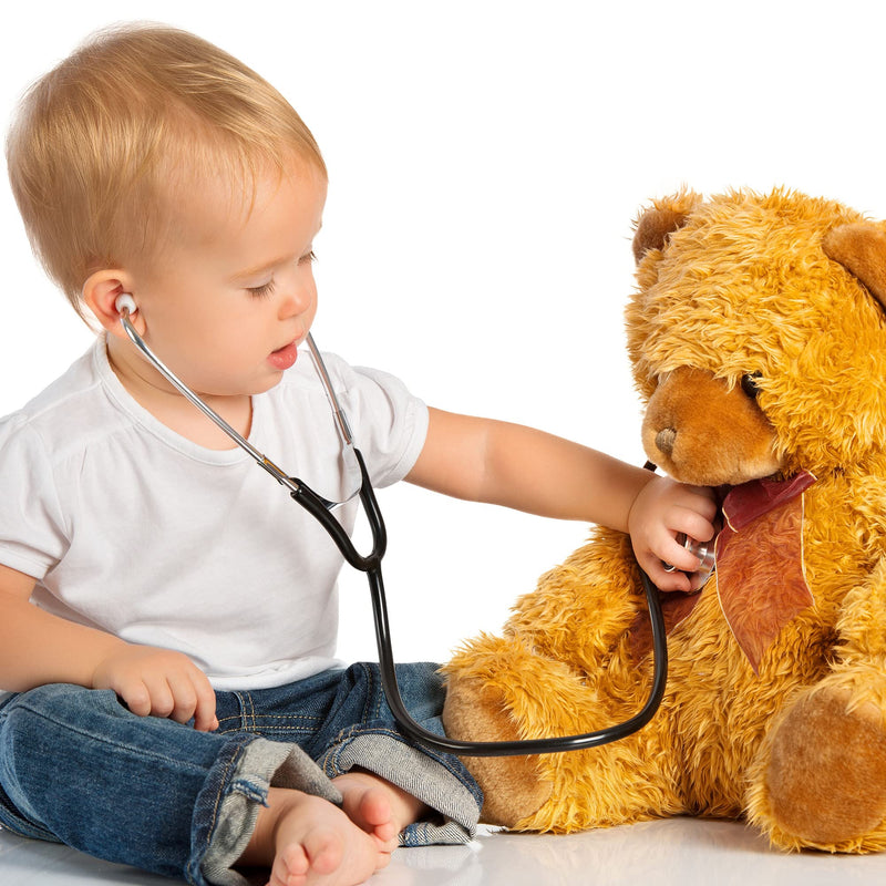 [Australia - AusPower] - 4 Pack Dual Head Stethoscope Kids Doctor Stethoscope Toy for Cosplay Educational Equipment, 4 Colors 