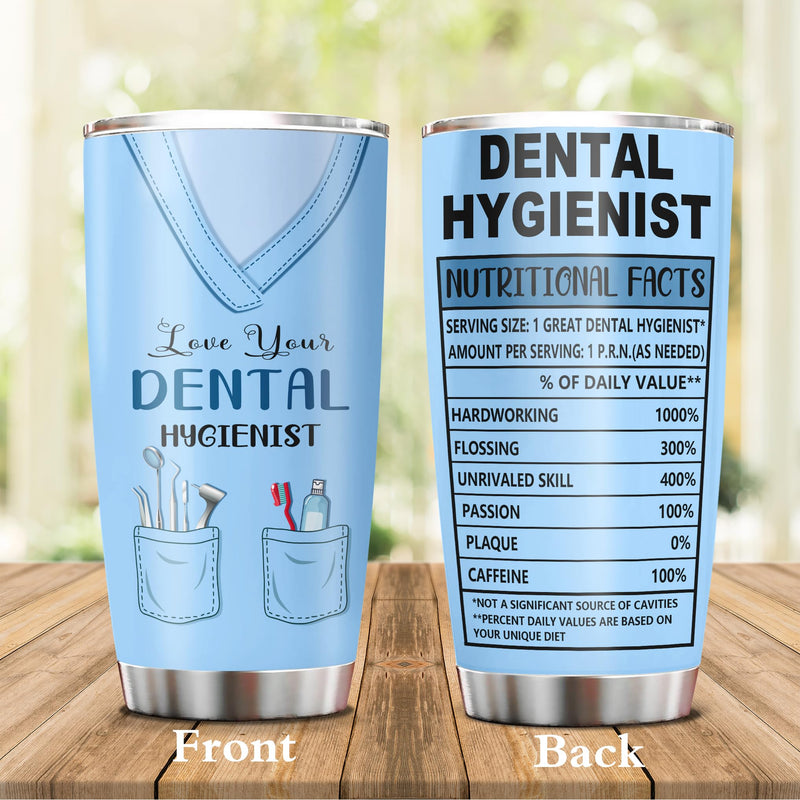 [Australia - AusPower] - Dental Hygienist Gift Tumbler - Dental Hygienist Gifts for Women - Graduation Gifts for Dental Hygienist - Dental Hygienist Appreciation Gifts - Dental Hygienist Birthday Gift for Women (20oz) 