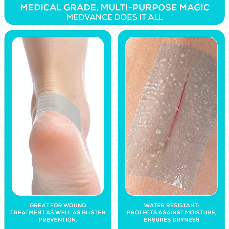 [Australia - AusPower] - MedVance Soft Silicone Tape with Perforation for Easy Cut Size - 1" Width (3 Pack, 1.5 Yards) 