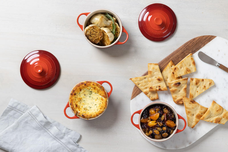 Le Creuset Stoneware Mini Round Cocotte, 14 oz., Cerise 14 Oz.
