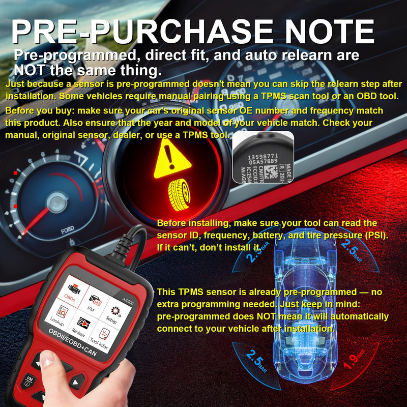 [Australia - AusPower] - Pre-Programmed Tire Pressure Monitoring Sensor 433MHz TPMS Sensor Compatible with Chevy 2016-2022 Traverse Malibu 2017 2018 Impala 2019 2020 2021 2022 Silverado 1500 2500hd 4PCS 13598773 