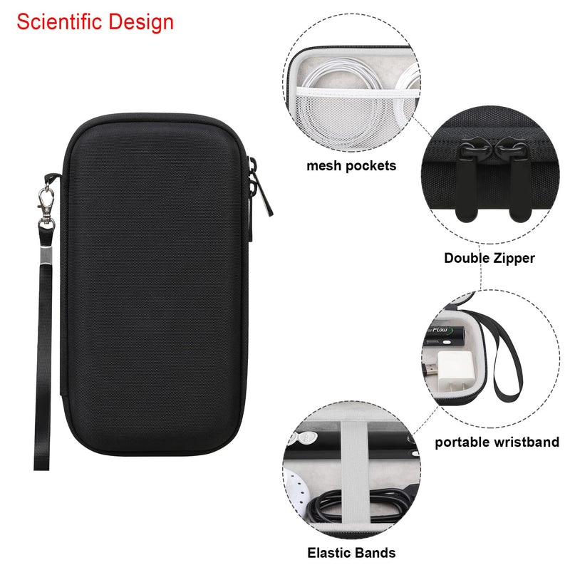 [Australia - AusPower] - 3D Pen Carrying Case for 3Doodler Flow 3D Printing Pen for Teens, Extra Mesh Pocket Fits Plastic Filament Adapter, Black (Case Only !) 