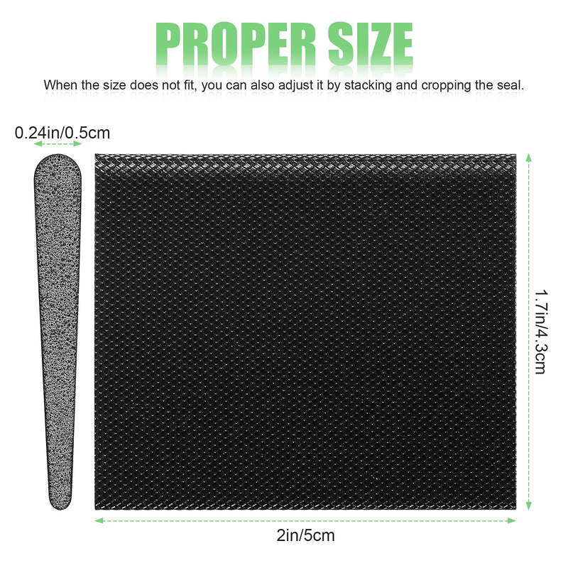 [Australia - AusPower] - 6 Pieces Self-Adhesive Door Corner Seals, Weather Stripping Draft Stopper, Door Frame Seal Corner Foam for Weather Protection, for Lsolation of Noise (Black) Black 
