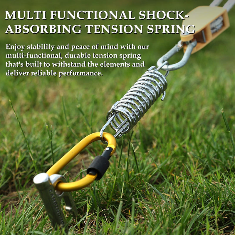 [Australia - AusPower] - SHENGHUISS Porch Swing Spring, 316 Stainless Steel Spring for Dog Tie Out Cable,Punching Bag,Hammock,Hanging Rope, Mooring Spring, Dog Chain, Shock Absorber 2Pcs 