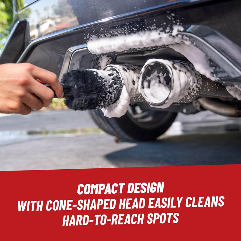 [Australia - AusPower] - Chemical Guys Gerbil Wheel and Rim Brush, Safe for Exhaust, Tires, Rims, Engine Bays, & More, 2 Pack 