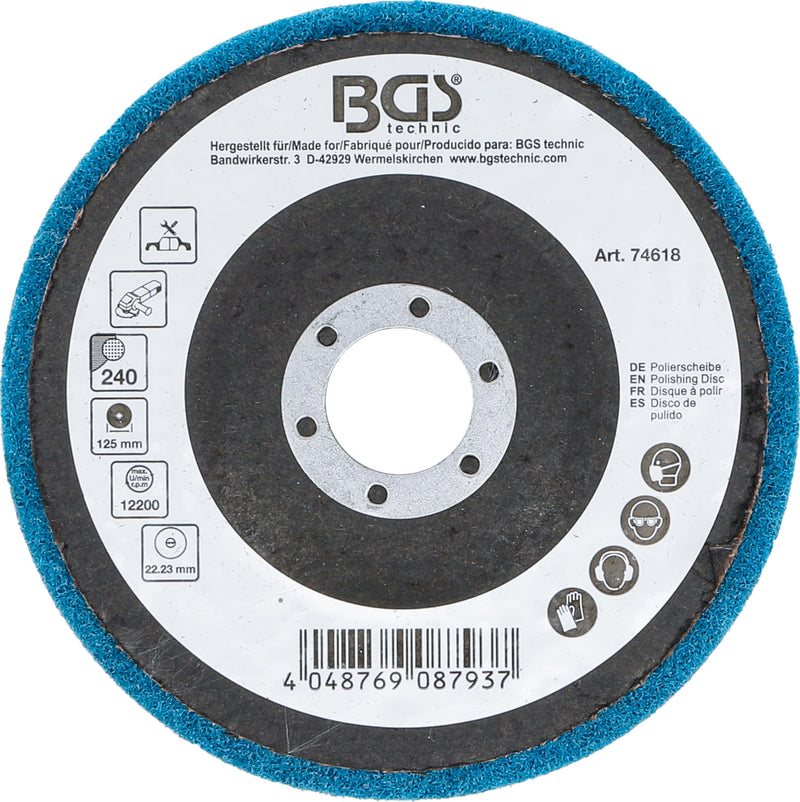 [Australia - AusPower] - BGS 74618 | Polishing Wheel | Aluminium Oxide | Diameter 125 mm | Grit 240 Ø 125 mm | K240 