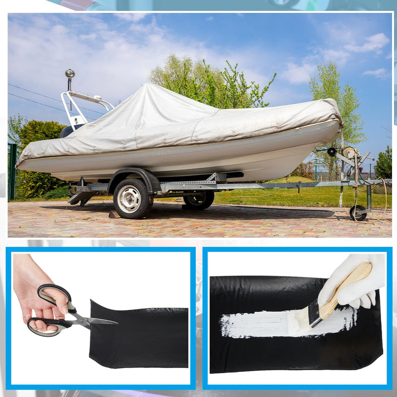Tinideya Black Boat Trailer Bunk Carpet Water Proof Bunk Carpet Marine Boat Bunk Carpet Outdoor Boat Trailer Bunk Covers Trailer Boat Bunk Padding for Boats Trailers 1 19.6 ft x 7.9 Inches