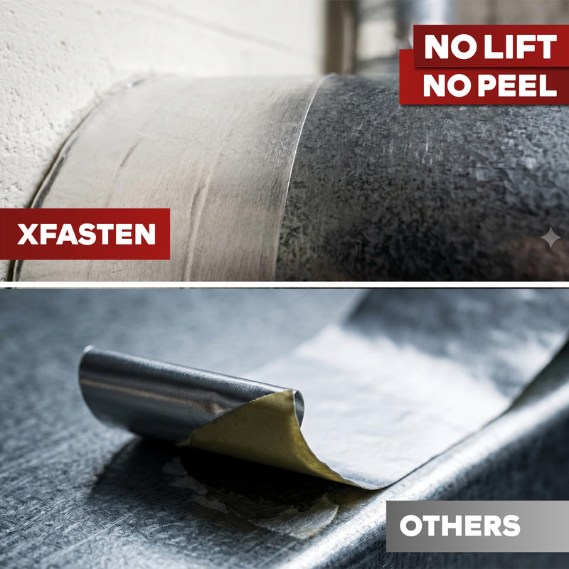 XFasten Aluminum Tape for Ductwork 1 Inch Width, (3-Pack) 3.6 mil High Heat Resistant, Heavy Duty Aluminum Foil Tape for Ductwork, Dryer, Vent, and Sealing HVAC for Ducts, 495 Feet Total 1-Inch x 55-Yards 3-Pack (495 Feet) Silver