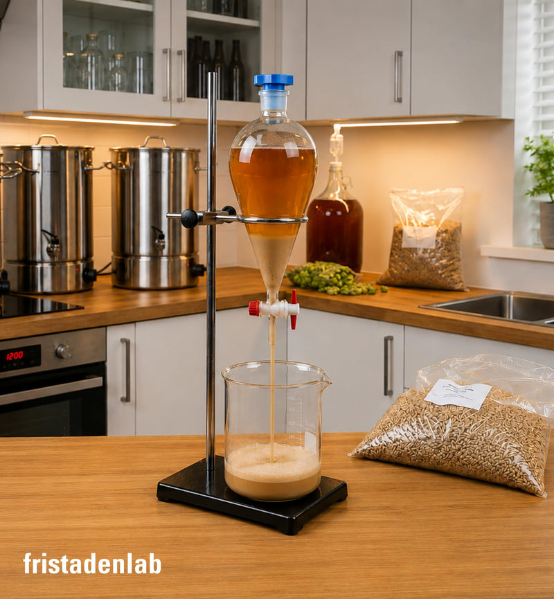 American Fristaden Lab 500mL Separatory Funnel with PTFE Stopcock Valve | Lab Quality Borosilicate Glass | 24/29 Joint Size | Separation Funnel for Lab Use