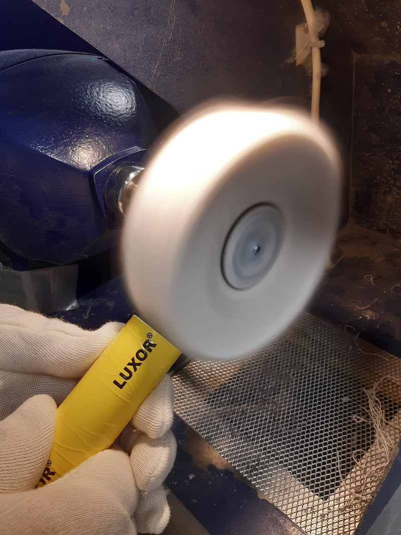 Polishing Paste LUXOR Yellow - Very High Gloss Finish for Precious Metals, Gold, Silver, Platinum, Steel, Stainless Steel, Brass, Diameter 30 x 80 mm