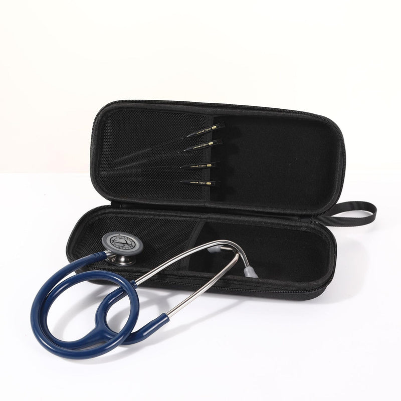 [Australia - AusPower] - Hard Case fits Stethoscope 3M Classic III, Lightweight II S.E, Cardiology IV Diagnostic, Carrying Pouch, 2 Zipper Pouches (Purple, Case Only) Purple 