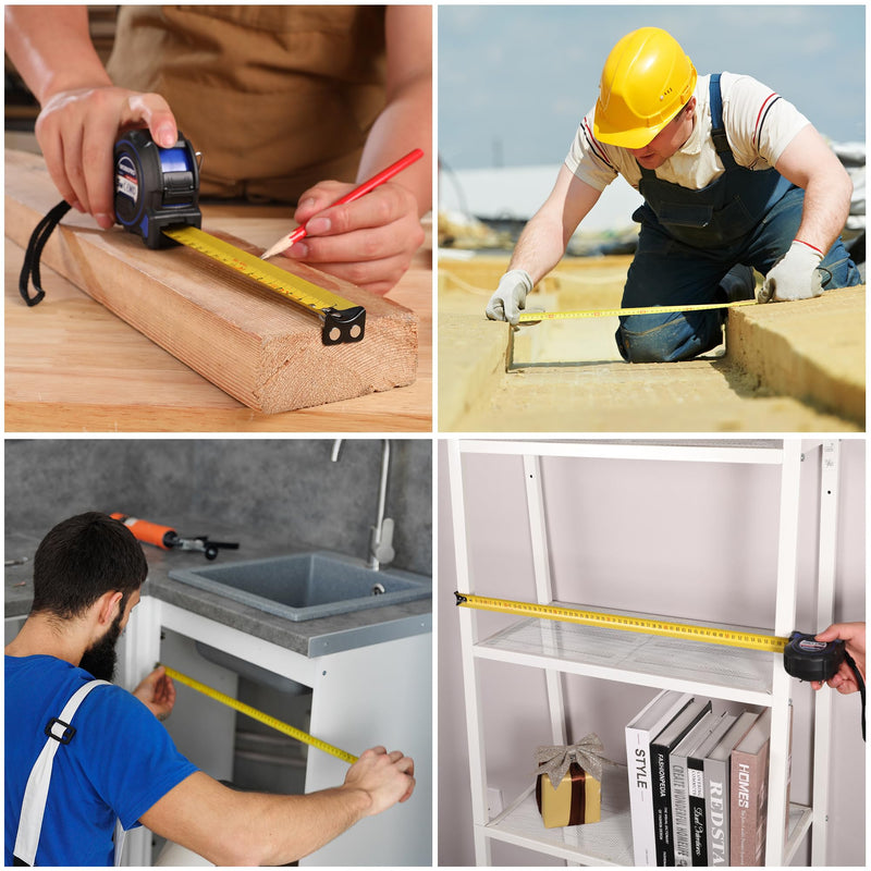 [Australia - AusPower] - WORKPRO Tape Measure 5 m, Professional Meter Measure, High Precision Tape Measure with Magnetic Hook, Wide Band with Belt Clip, Metric Dimensions with Drop Protection Case, for Measurements and Home 