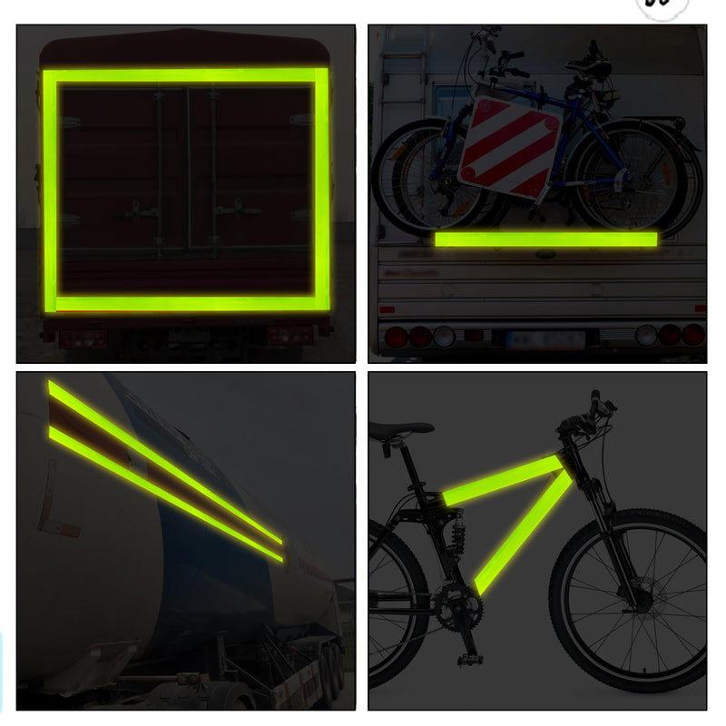 [Australia - AusPower] - 2 Inch X 30 FT Reflective Tape Outdoor Waterproof DOT-C2 Fade Resistant Fluorescent Green Reflective Tape Strong Adhesive Safety Warning Tape Reflector Conspicuity Tape for Trailer Trucks Bikes 2IN x 30FT 