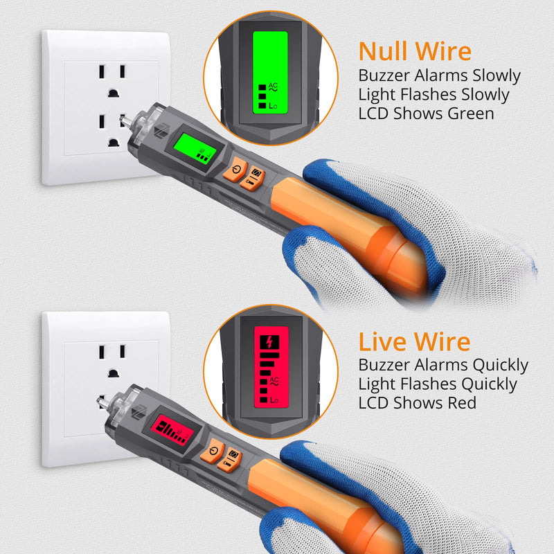 [Australia - AusPower] - Neoteck Electrical Detection Pro Kit: LCD Voltage Tester & 2-in-1 Multimeter Pen with Adjustable Sensitivity, 6000 Counts, Wire Breakpoint Finder 