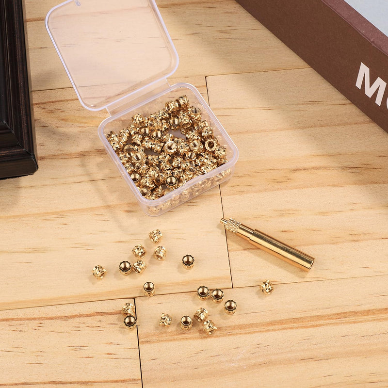 [Australia - AusPower] - 120pcs 3D Printing Brass Nuts, M3x4x5mm Threaded Inserts Heat Set Insert Tip for M3 & 1 Welding Adapter Heat Embedment Nut Printing Accessories Compatible with Weller SP40NUS and T18 Irons Medium 