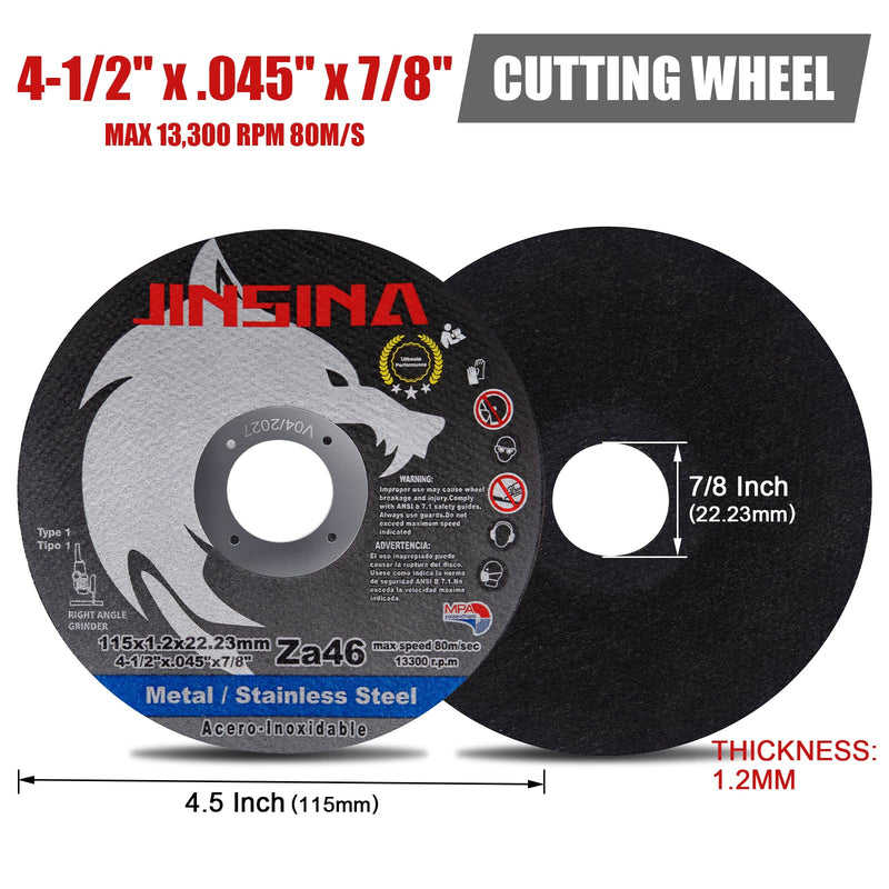 [Australia - AusPower] - Cut Off Wheels 12 PCS, 4 1/2 Inch Metal and Stainless Steel Cutting Wheel, Fast Cutting Disc for Angle Grinder (4-1/2 x .045 x 7/8inch) 10+2pcs 