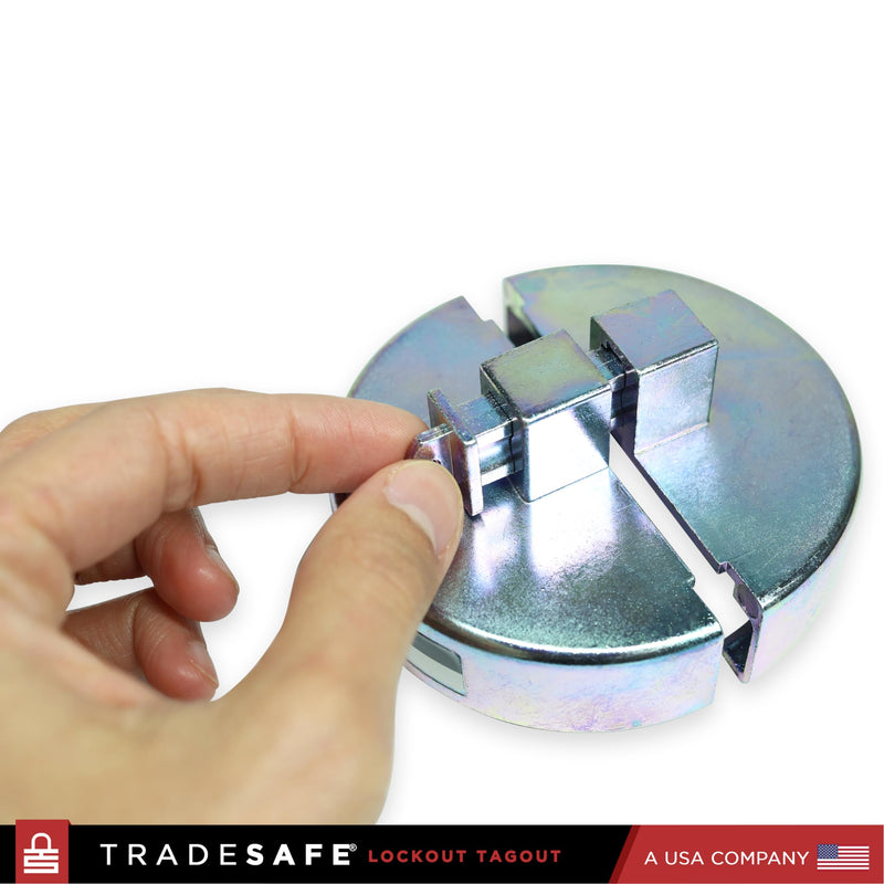 [Australia - AusPower] - TRADESAFE Lockout Tagout Drum Security Locks - Premium Lock Out Tag Out Device, 55 Gallon Drum Lock Set, Drum Bung Lock to Reduce Theft, Secure Contents, Safety Lockout Tools to Protect Workers Zinc Alloy 