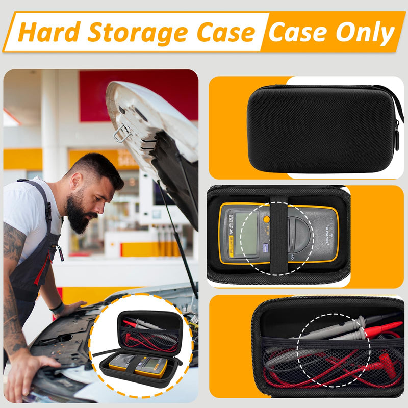 [Australia - AusPower] - Case for Fluke 101/106/107 Handheld Digital Multimeter, EVA Drop-Resistant Meter Case(Case Only), Black 