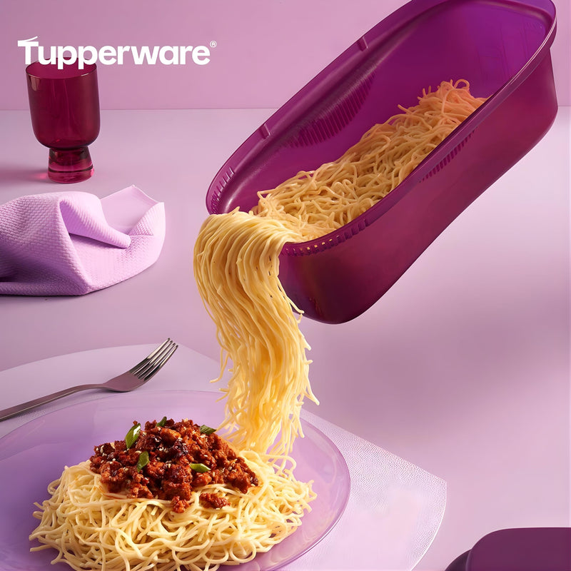 Tupperware Microwave Pasta Master 1.9 L Purple Pasta Cooker I57