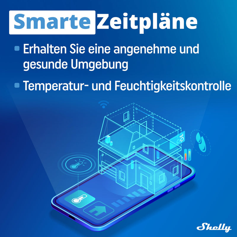 Shelly Plus Add-On - Add-On for Shelly Plus, Gen3 & Gen4 Devices, Interface for Temperature and Humidity Sensors, DS18B20, DHT22 & Arduino Sensors, Analogue and Digital Input 1er Pack