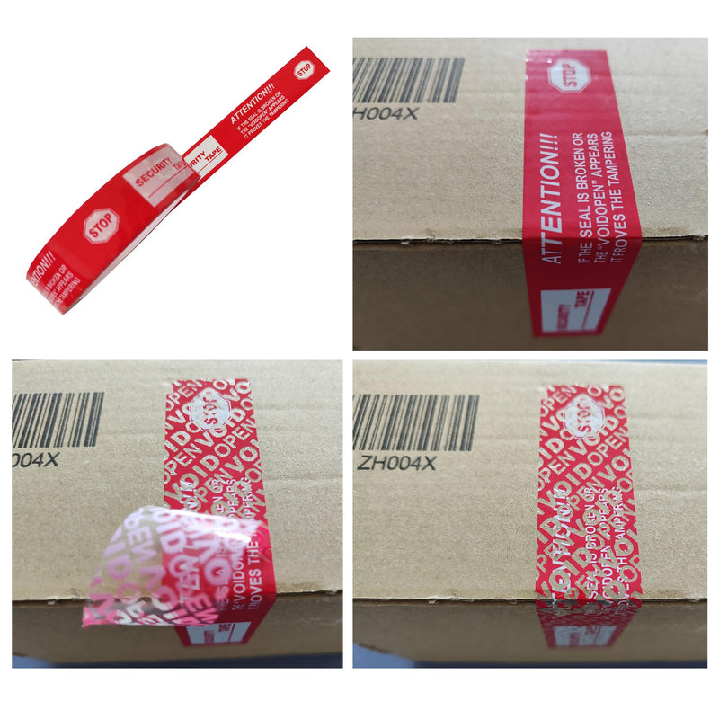 2 Rolls,1" x55 Yards Total Transfer Tamper Evident Security Packing Tape Seals (Superior Tamper Proof with Thick Void Film) 2 Rolls,1" x55 Yards