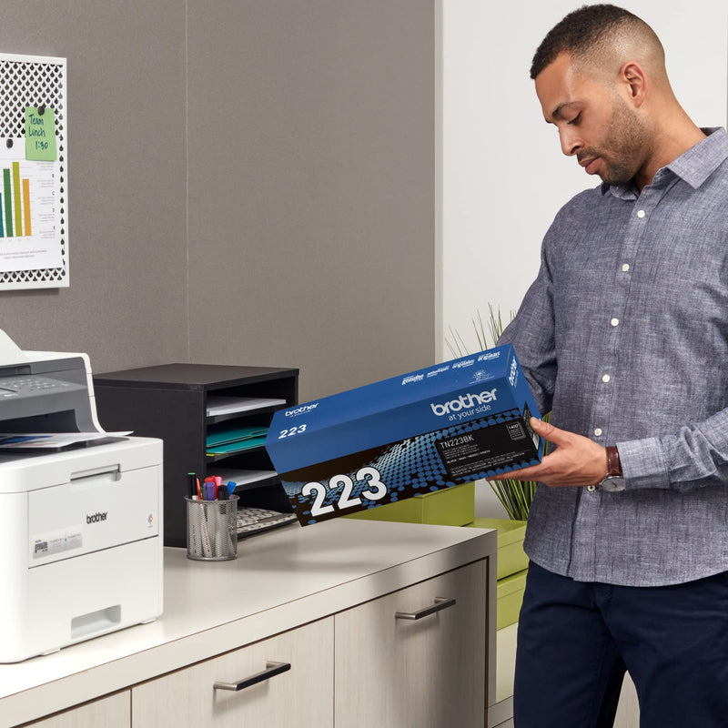 [Australia - AusPower] - Brother Genuine TN223BK, Standard Yield Toner Cartridge, Replacement Black Toner, Page Yield Up to 1,400 Pages, TN223, Amazon Dash Replenishment Cartridge 