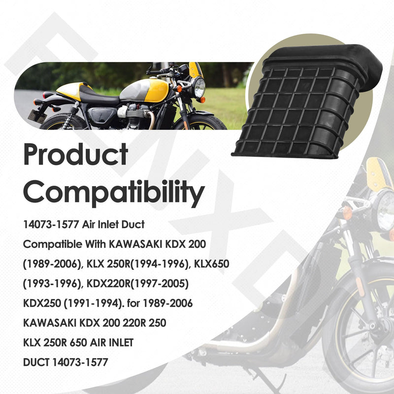 [Australia - AusPower] - 14073-1577 Air Inlet Duct for Kaw-asaki KDX200 KDX220R KDX250 KLX250R KLX650, 14073-1577 Fit for (1989-2006) 