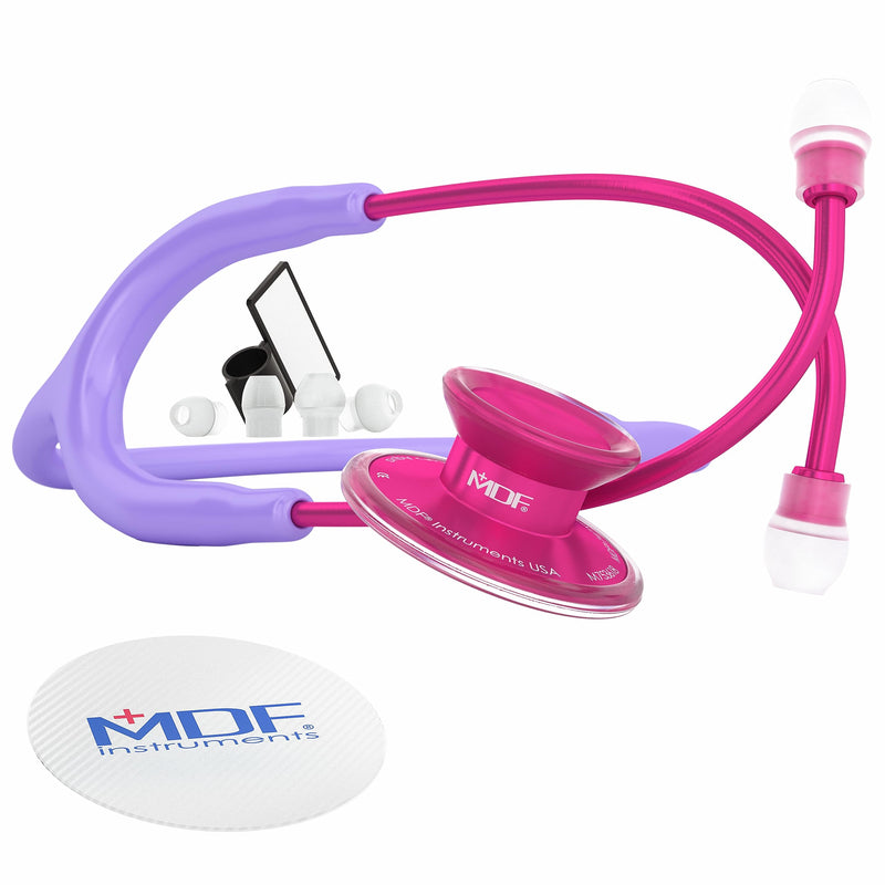 [Australia - AusPower] - MDF Instruments Acoustica Lightweight Stethoscope for Doctors, Nurses, Students + Hard Travel Carrying Case, Medium 