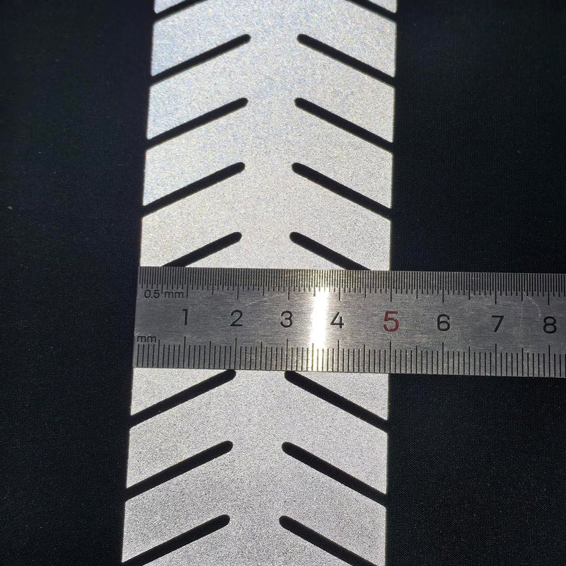 High Visibility Silver Reflective Heat Transfer Vinyl Warning Tape Iron On for Clothing MN-06 2in x 10y