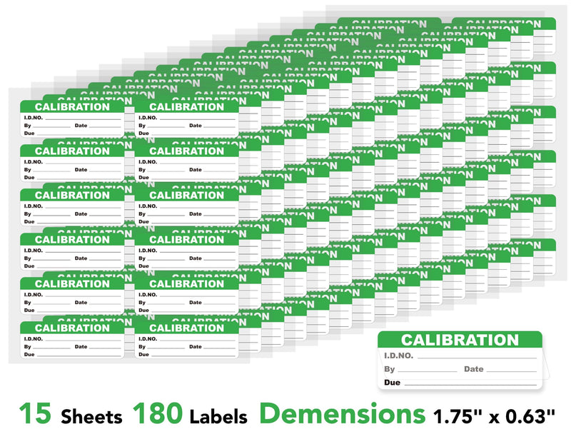 [Australia - AusPower] - Premium Self-Laminating Labels, Waterproof Write-On Adhesive Stickers for NIST & ISO-9000 Calibrations, Pack of 180 