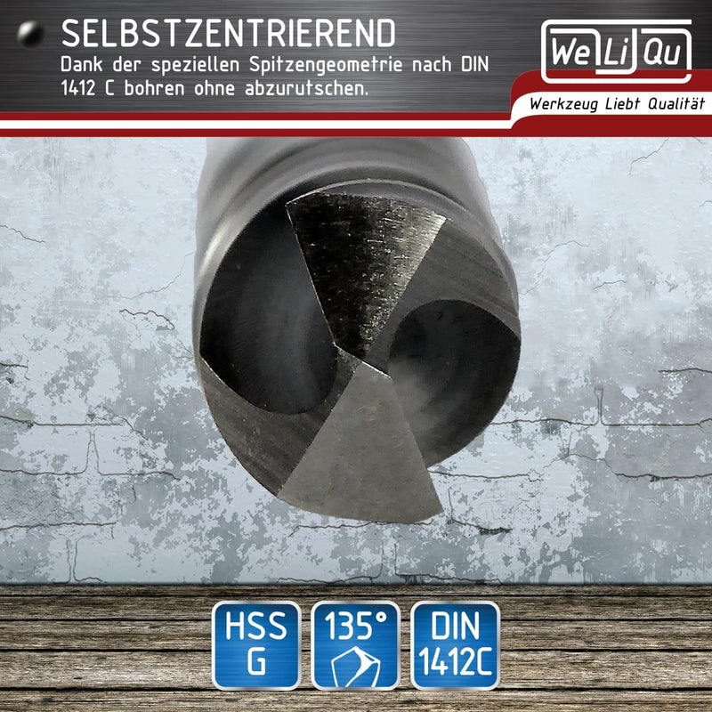 [Australia - AusPower] - WELIQU HSS-G Twist Drill Bit Diameter 6.0 mm Ground Self-Centering Precision Drill Bits for Metalworking Pack of 10 Ø 6,0 mm 