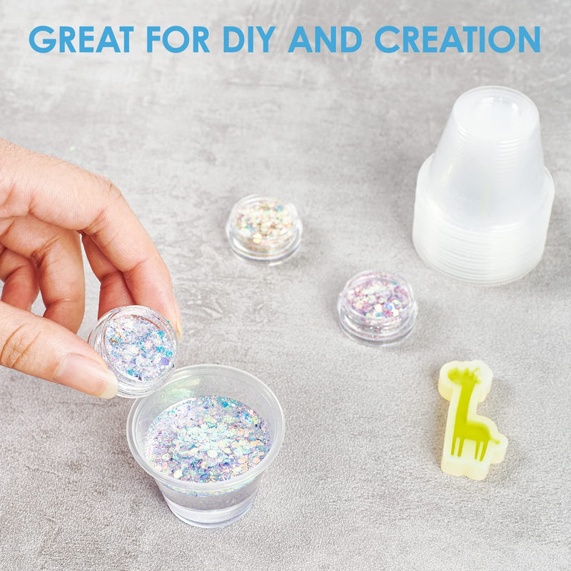 [Australia - AusPower] - Lilymicky 500 Pack Disposable Medicine Cups (1oz), Medical Plastic Measuring Cups For Medical Purposes, or Mixing and Measuring Resin, Epoxy, DIY Arts & Crafts, Paint 