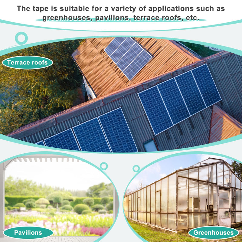 Frienda 2 Roll 82 ft Vented Polycarbonate Tape Dustproof Greenhouse Tape Waterproof Self Adhesive UV Heat Resistant for Polycarbonate Greenhouse Roofing Multiwall Panel Repair(Full Seal,38 mm) 38 mm Full Seal