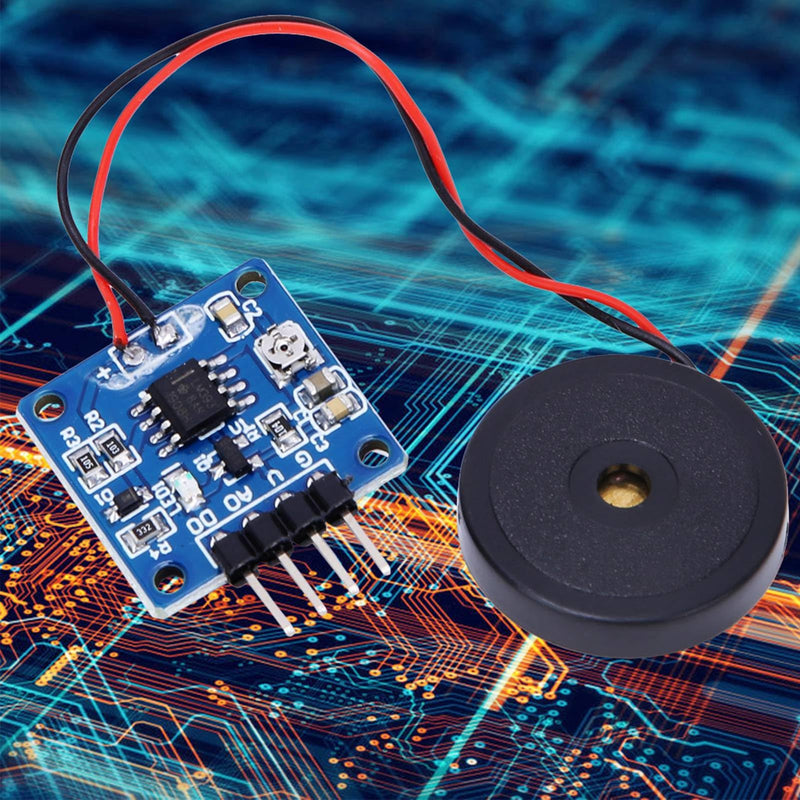 [Australia - AusPower] - 2 PCS Piezoelectric Vibration Sensor Module 5V DC AD/DO Output Adjustable Sensitivity for Electronic Drums and DIY Robotics Projects 20x20mm 