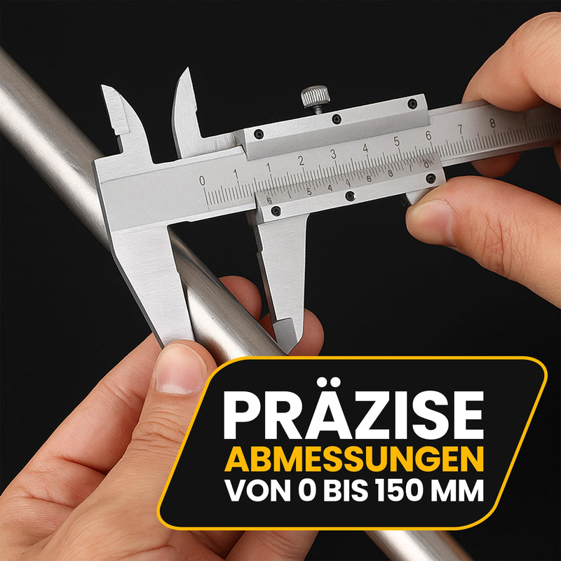[Australia - AusPower] - Retoo Vernier Caliper Analogue 150 mm Steel with Locking Screw, Splash-proof and Dustproof, Vernier Gauge for Home Use, Precision Gauge Ideal for Home 