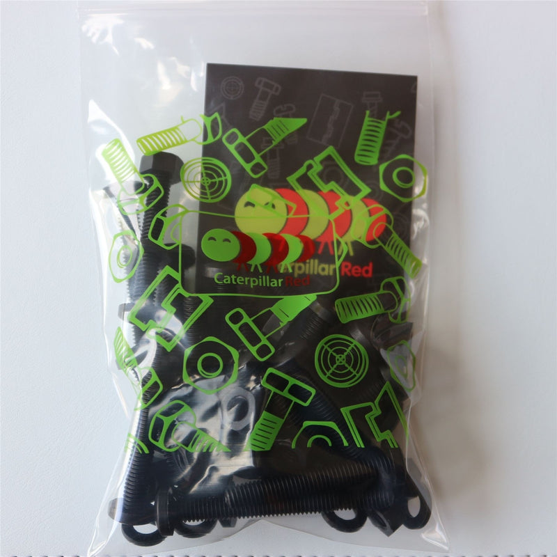 [Australia - AusPower] - 20 x Black Pan Head Screws Polypropylene (PP) Plastic Nuts and Bolts, M6 x 40mm, Washers, (15/64 x 1 37/64 in) 