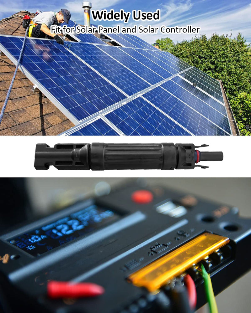 15A Solar Fuse Holder Inline, 5PCS Waterproof Solar Fuse Connector for Solar Panel and Solar Controller, Solar Surge Protection Device with Male and Female Connector