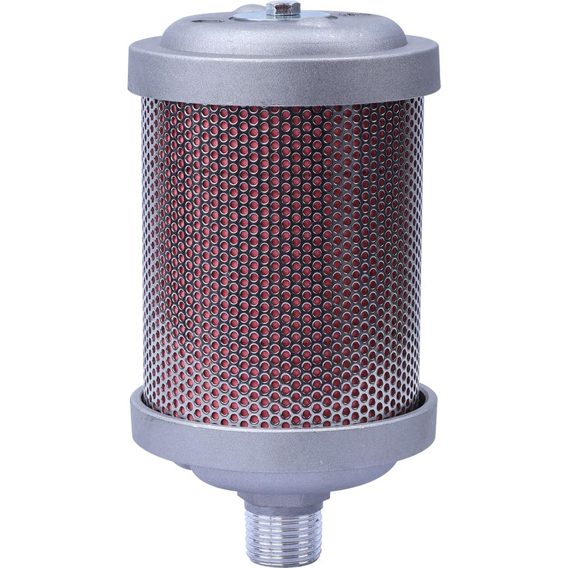 [Australia - AusPower] - XY-05 Air Compressor Muffler 1/2" NPT Air Exhaust Muffler Silencer for Compressor Dryer Compressed Air Equipment and Systems, Single Chamber 145 PSI, Replacement Part 