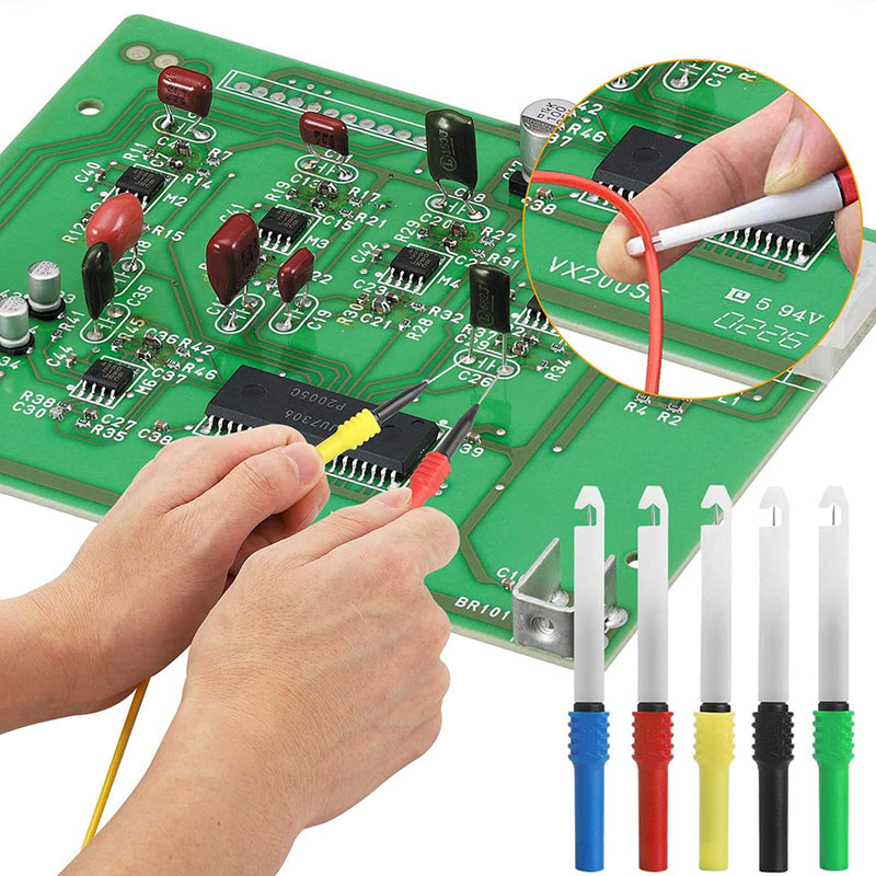 [Australia - AusPower] - Sumnacon 30Pcs Back Probe Kits - Banana Plug to Alligator Clip Test Leads with Wire Piercing Probes Alligator Clips, 15Pcs Back Probe Pins for Automotive Circuit Electrical Diagnostic Testing 